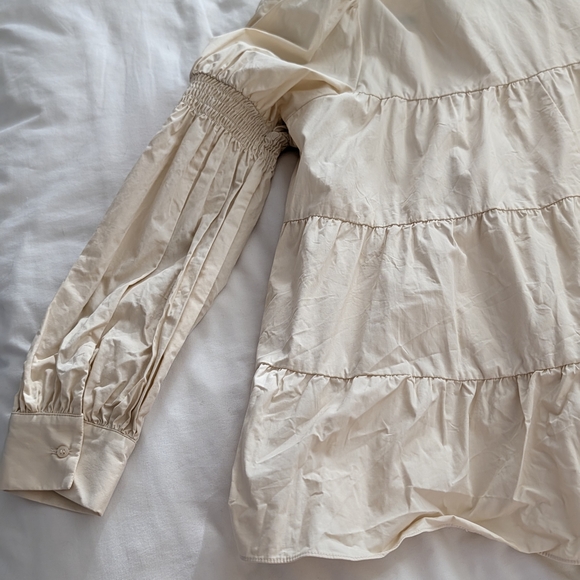 Women's Cream Ruffled Jacket - Picture 6 of 6